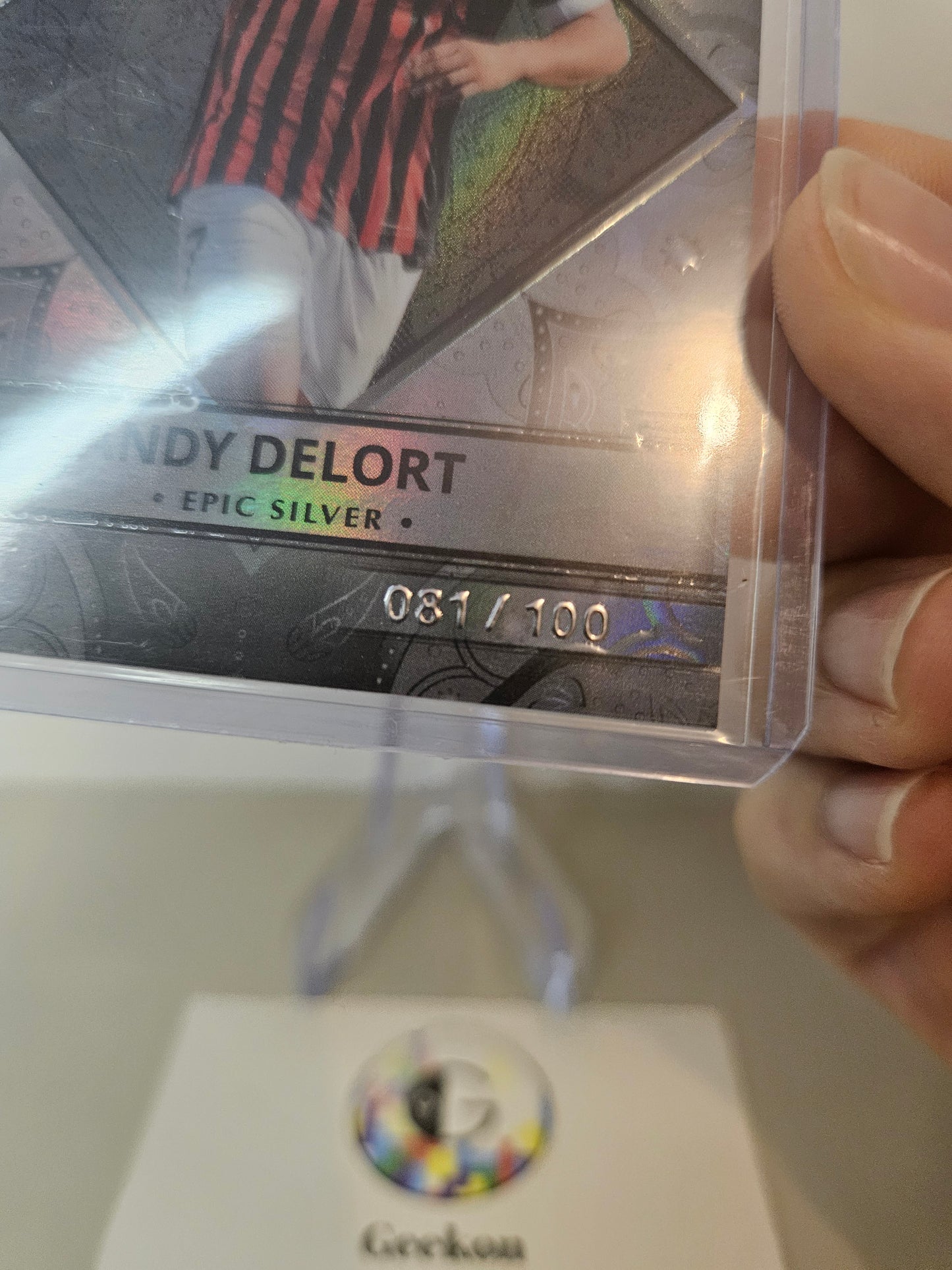 Panini Carte Ultra Prenium OGC NICE. Parallèle Silver ANDY DELORT. 081/100