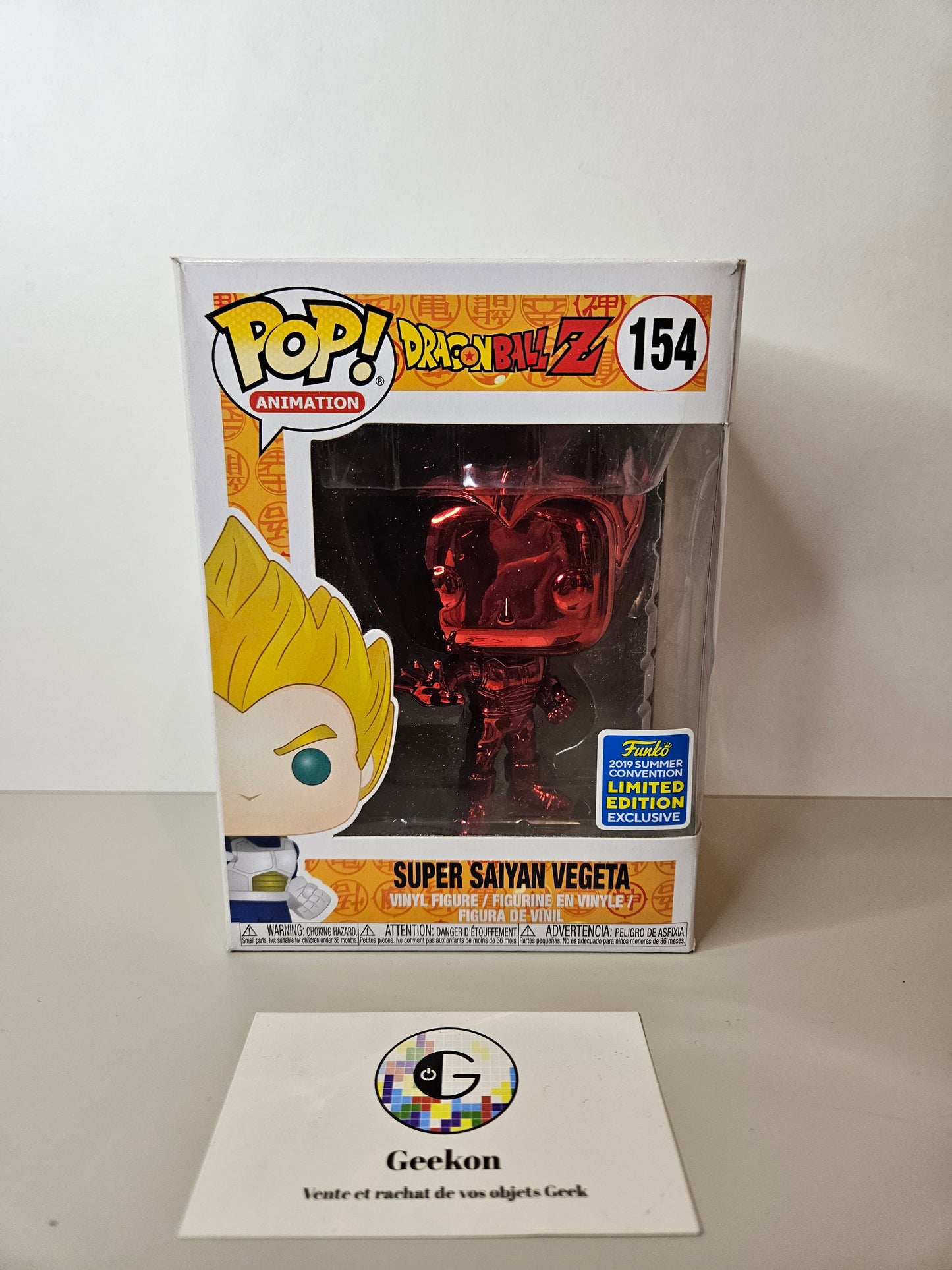 Funko Pop Vegeta SSJ Red Chrome 2019 Convention