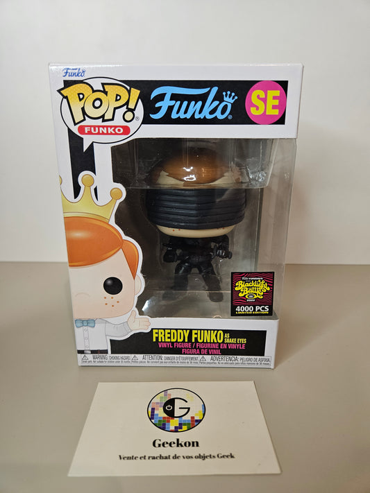 Funko Pop Freddy Funko As Snake eyes Blacklight Battle 2022