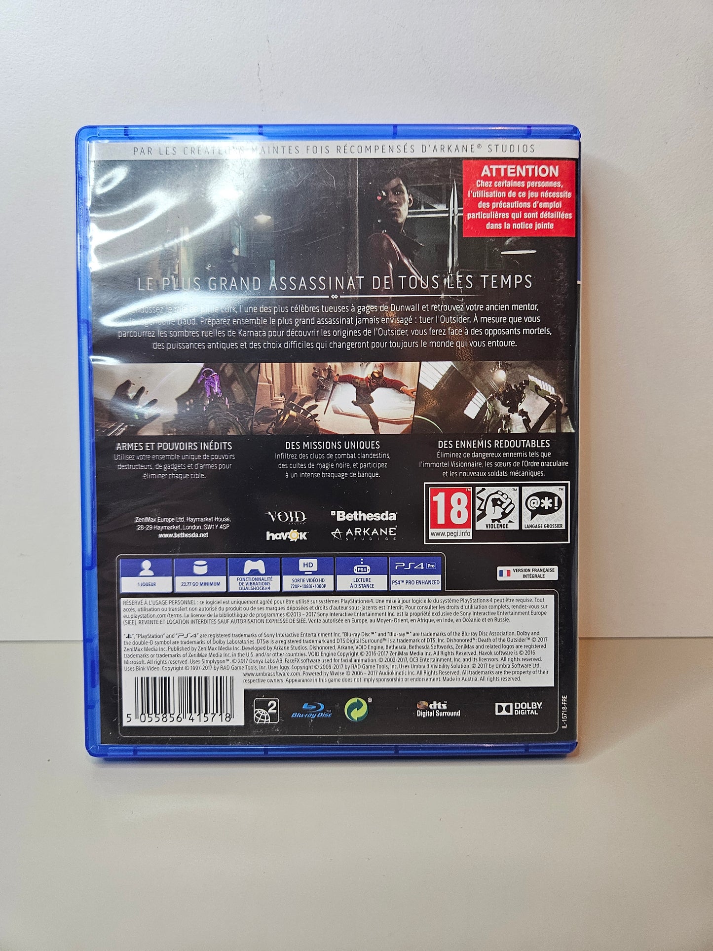 Playstation 4 - Dishonored La mort de l'outsiders