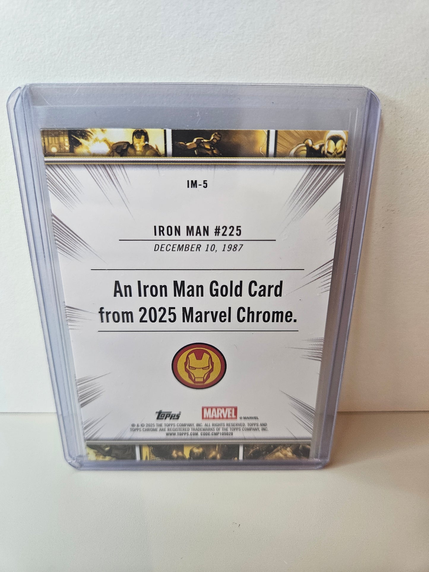 Iron Man Gold Card 5 Marvel Topps Chrome 2025