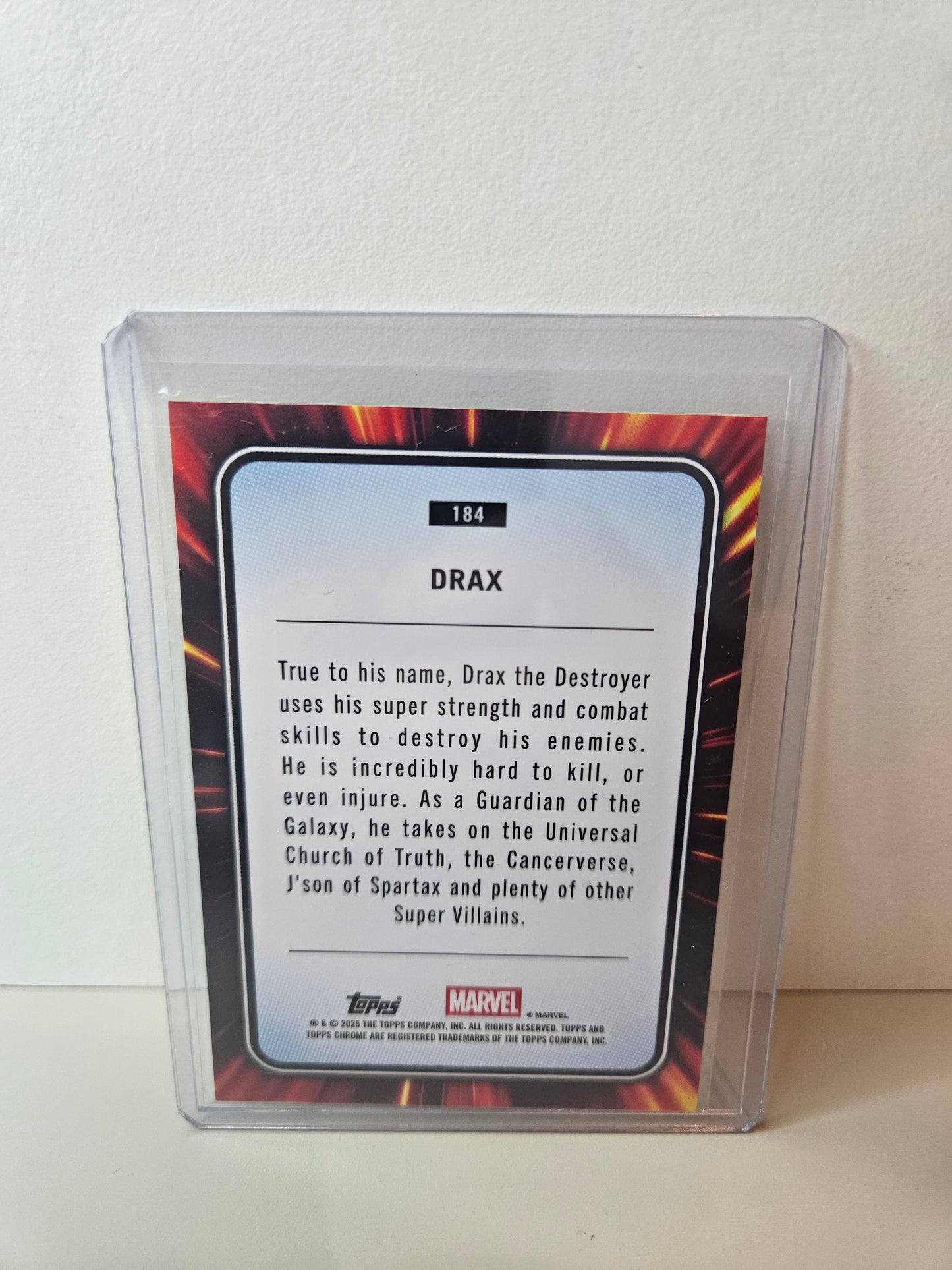 Drax Gold Lava Marvel Topps Chrome 2025