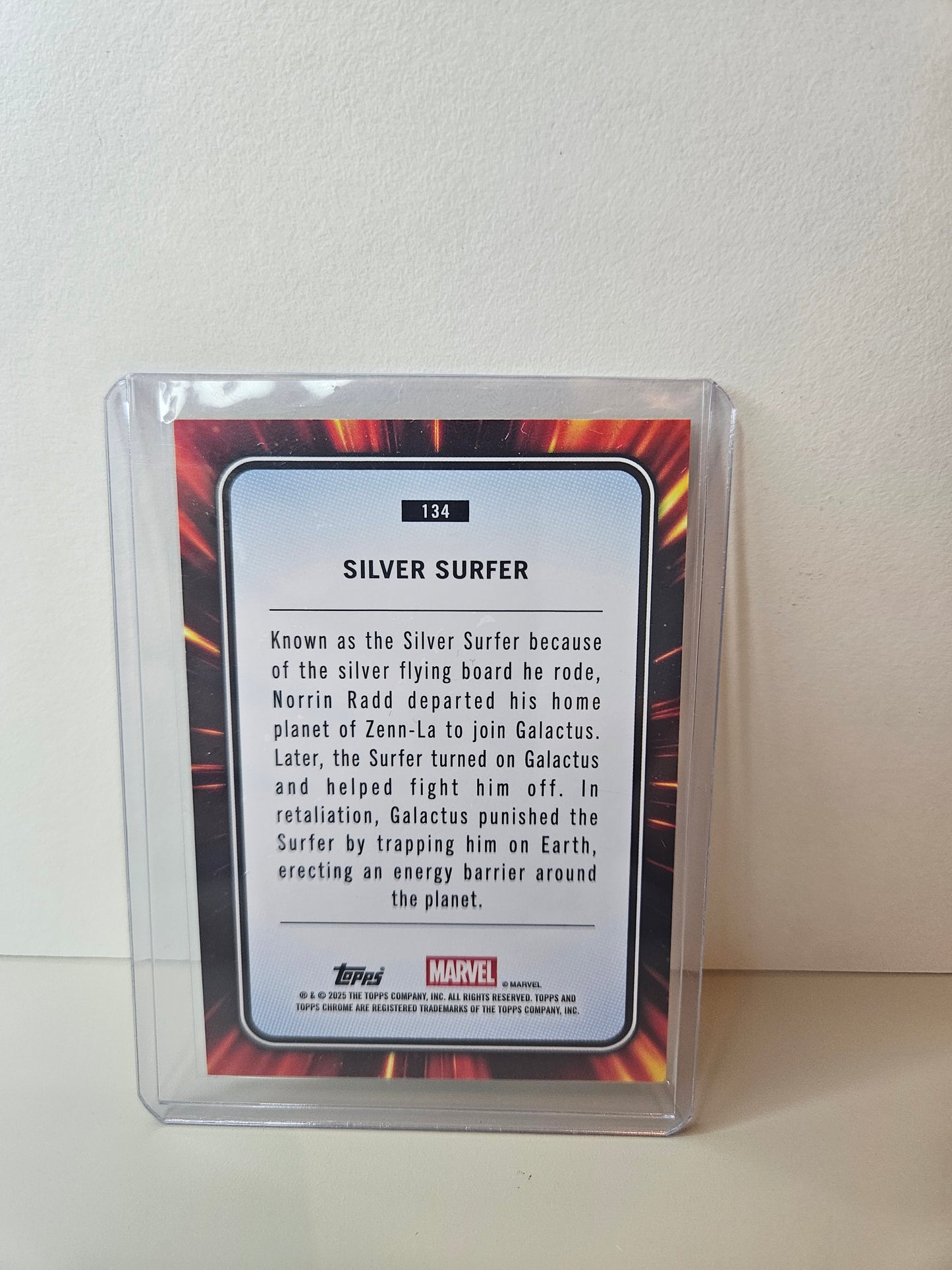 Silver Sufer Gold Lava Marvel Topps Chrome 2025