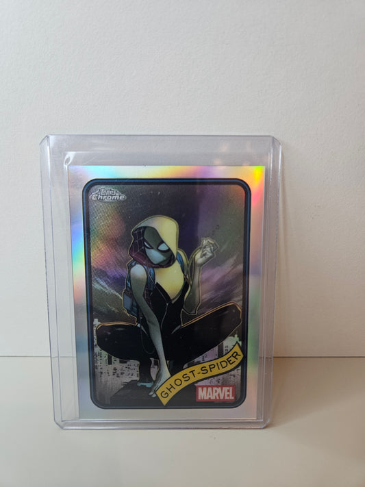 Ghost-Spider Refractor Marvel Topps Chrome 2025