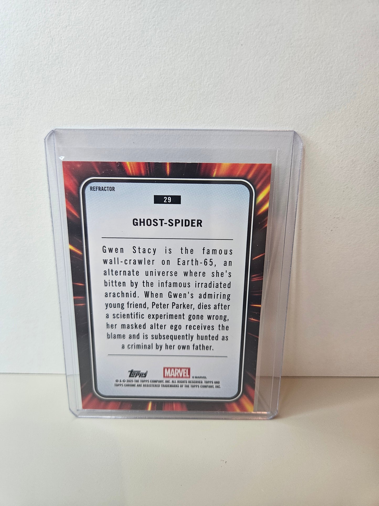 Ghost-Spider Refractor Marvel Topps Chrome 2025