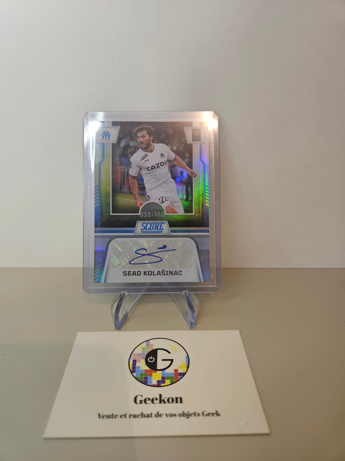 SEAD KOLASINAC AUTO /199 PANINI SCORE LIGUE 1 23-24 OM MARSEILLE