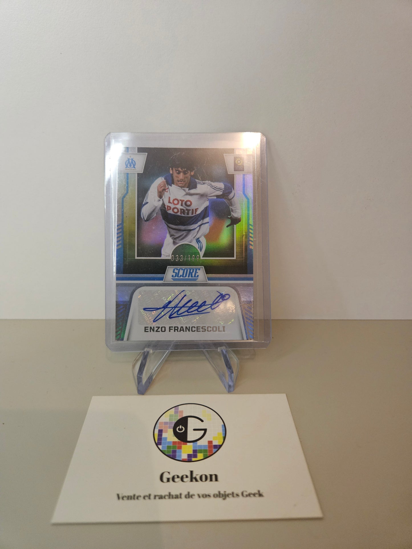 2023-24 panini score ligue 1 Francescoli /199 Auto Signature Marseille OM 2024