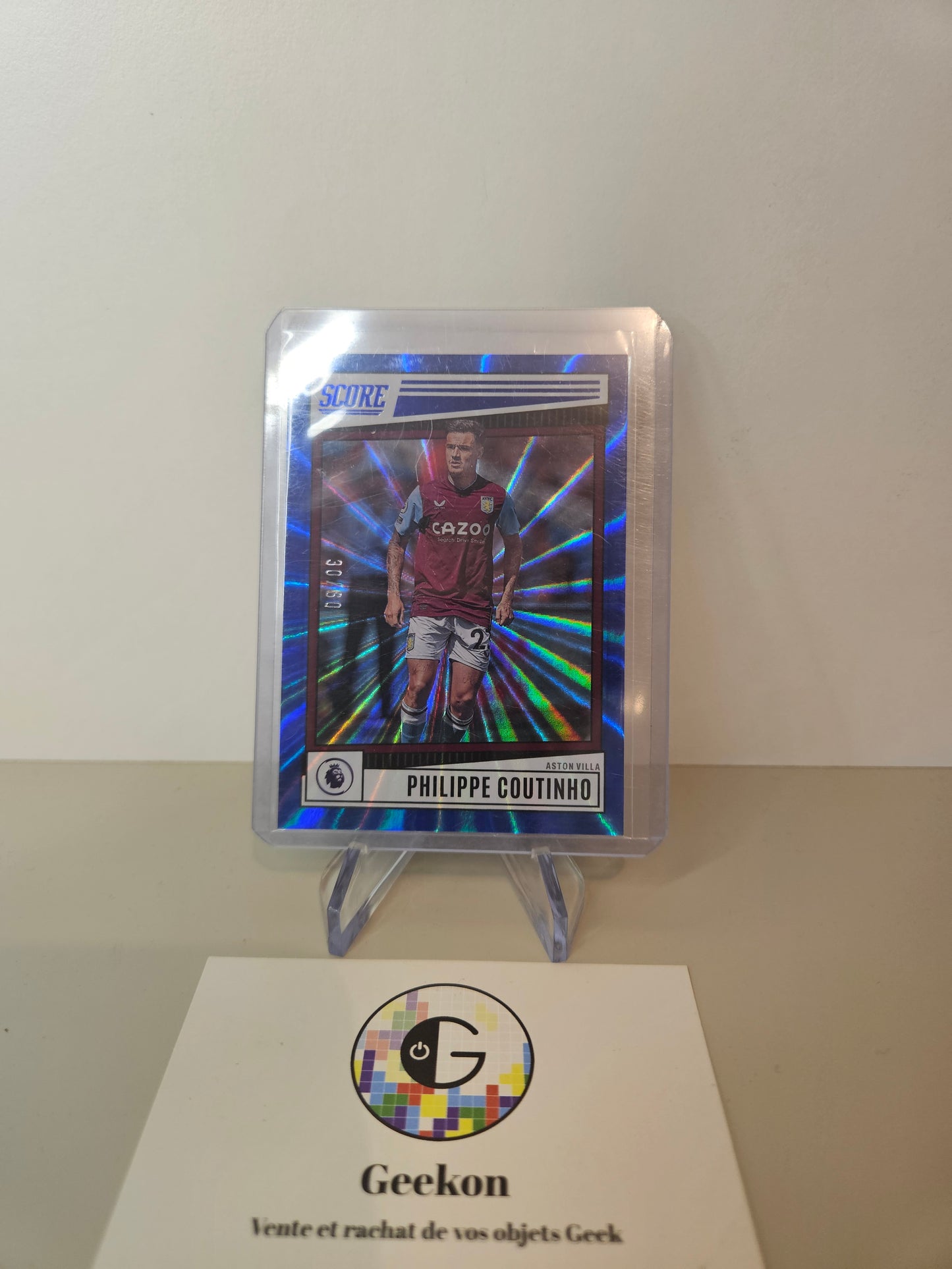 Panini Score Premier League 22/23 Blue Lazer Aston Villa Philippe Coutinho 30/60