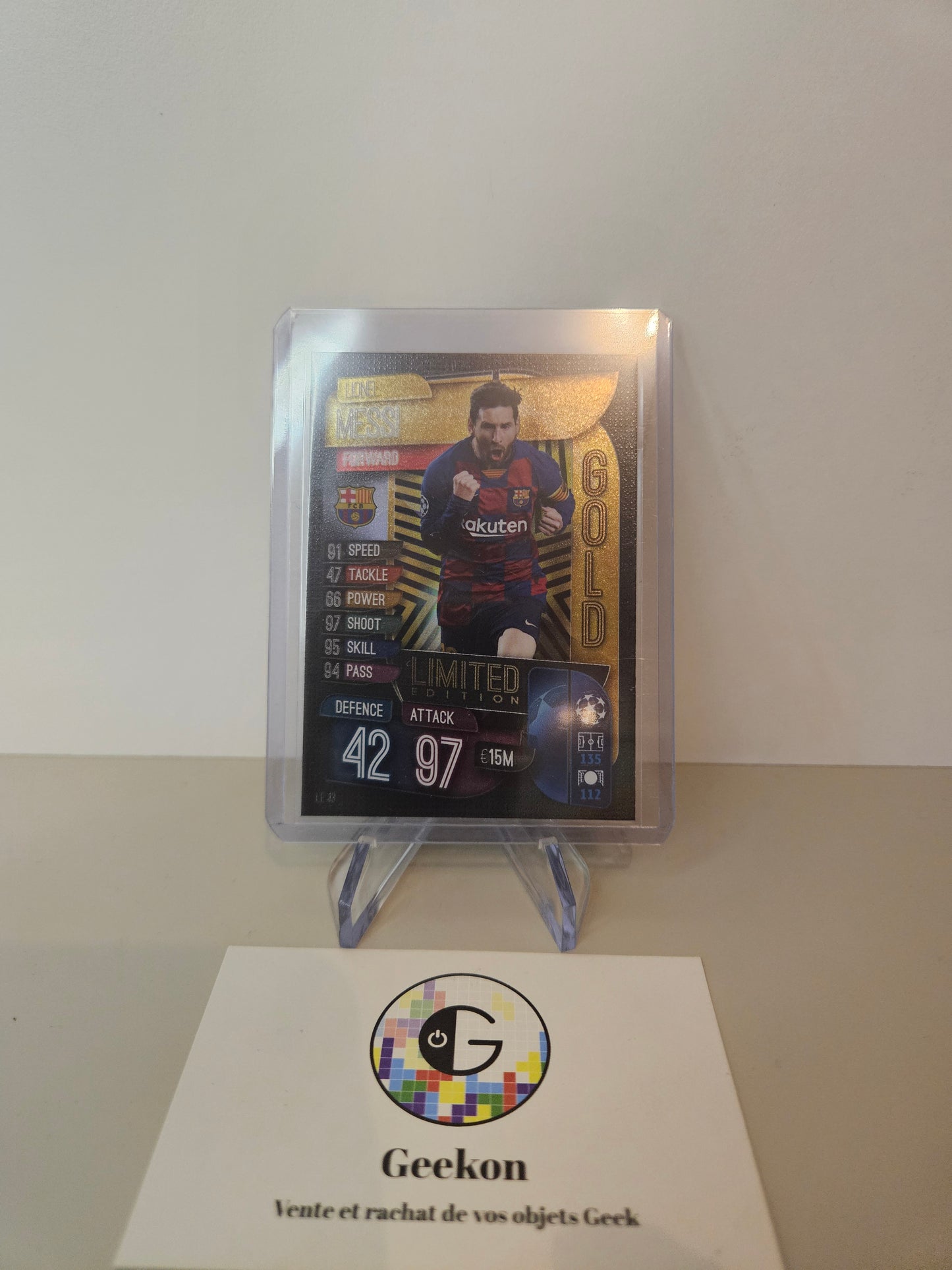 Lionel Messi Topps Match Attax 2019/2020 Gold Limited Edition Rare Card