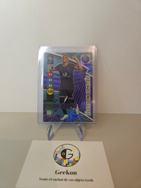 Mbappé Edition Limitée Carte Foot Ligue 1 Panini Adrenalyn 2021 2022