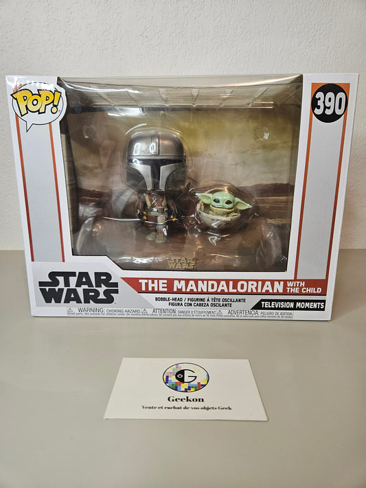 Funko Pop The Mandalorian with child 390