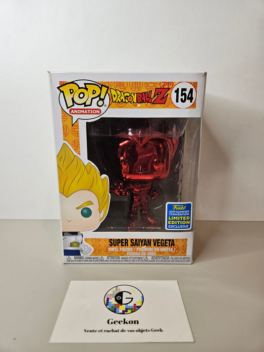 Funko Pop Vegeta SSJ Red Chrome 2019 Convention