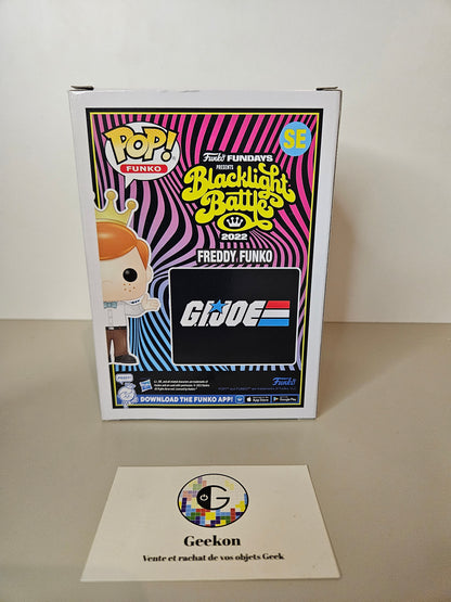 Funko Pop Freddy Funko As Snake eyes Blacklight Battle 2022