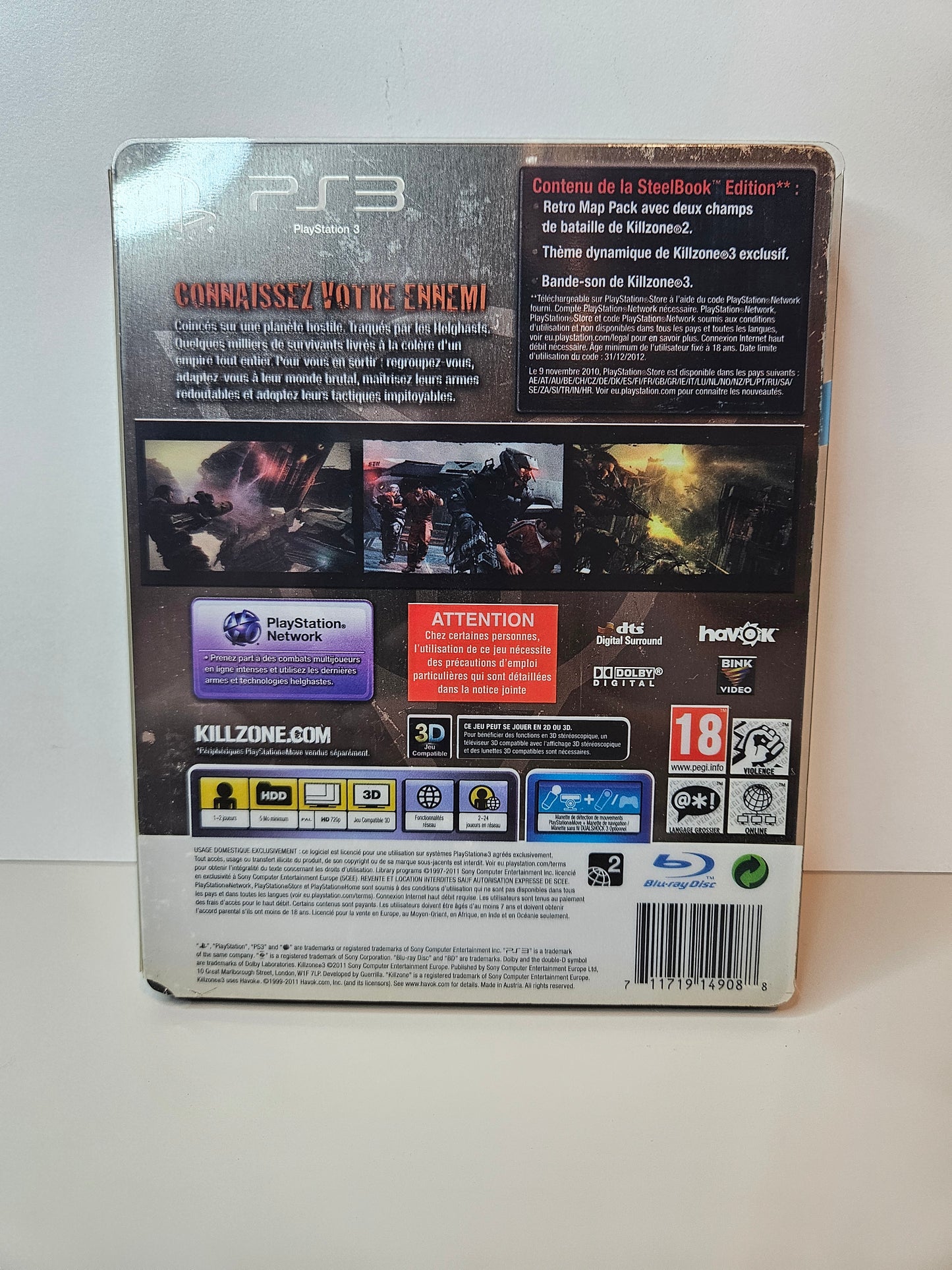Playstation - Killzone 3 Steelbook