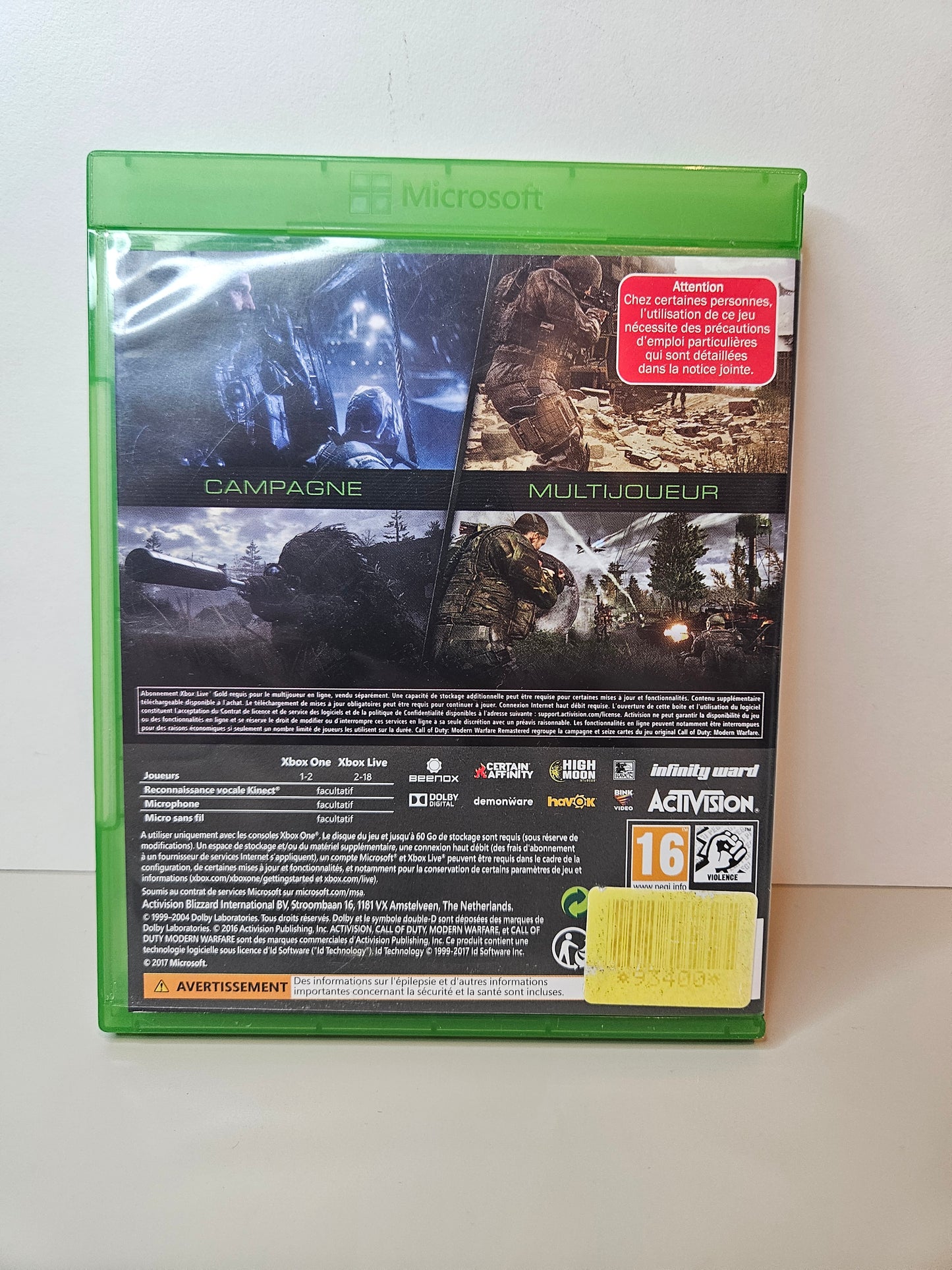 Xbox - Call of duty Modern Warfare
