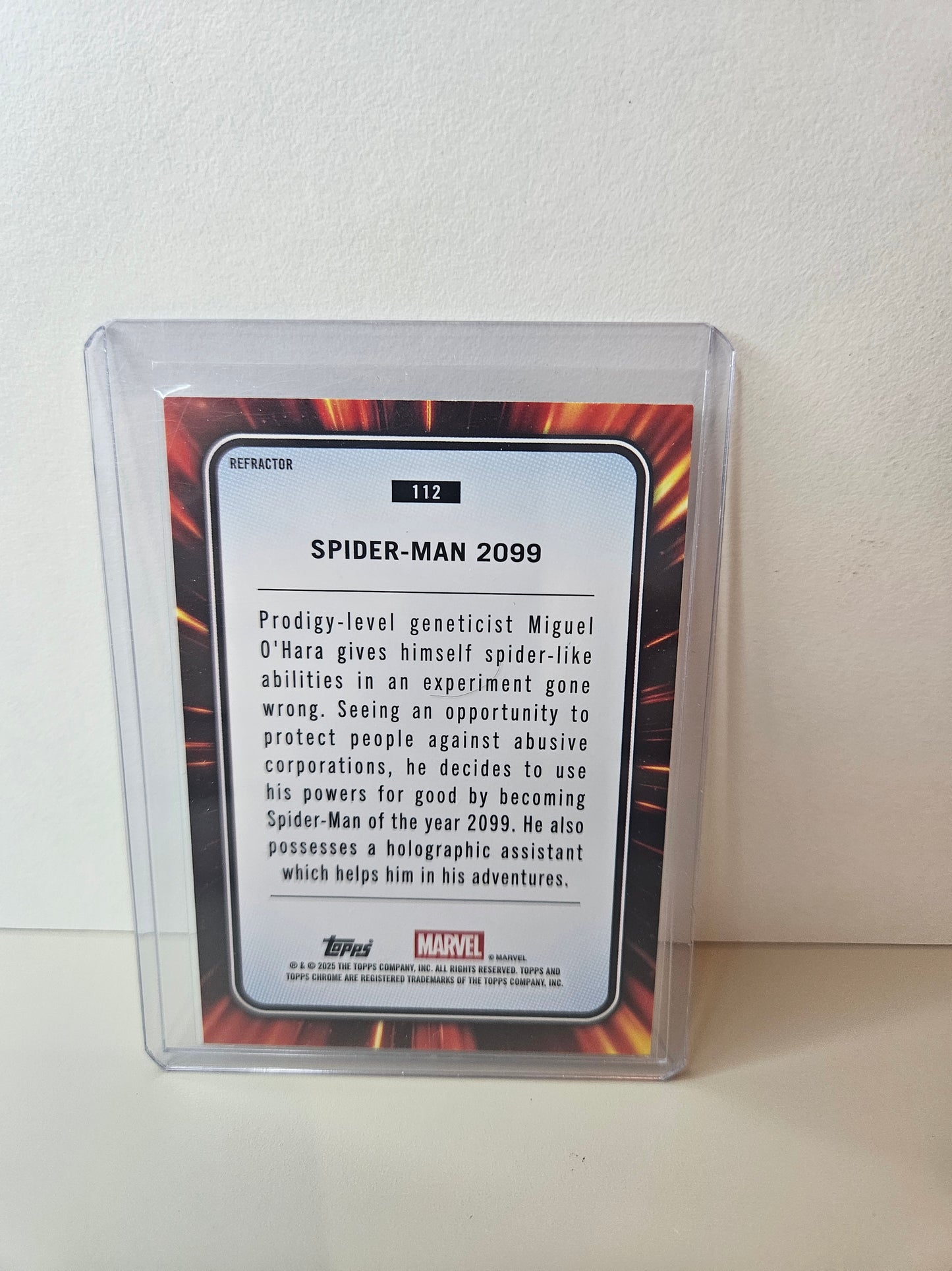 Spider-man 2099 refractor Marvel Topps Chrome 2025