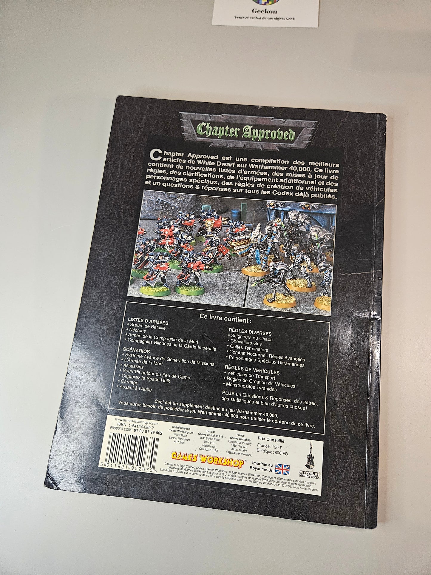 Livre Warhammer 40000 Chapter Approbed