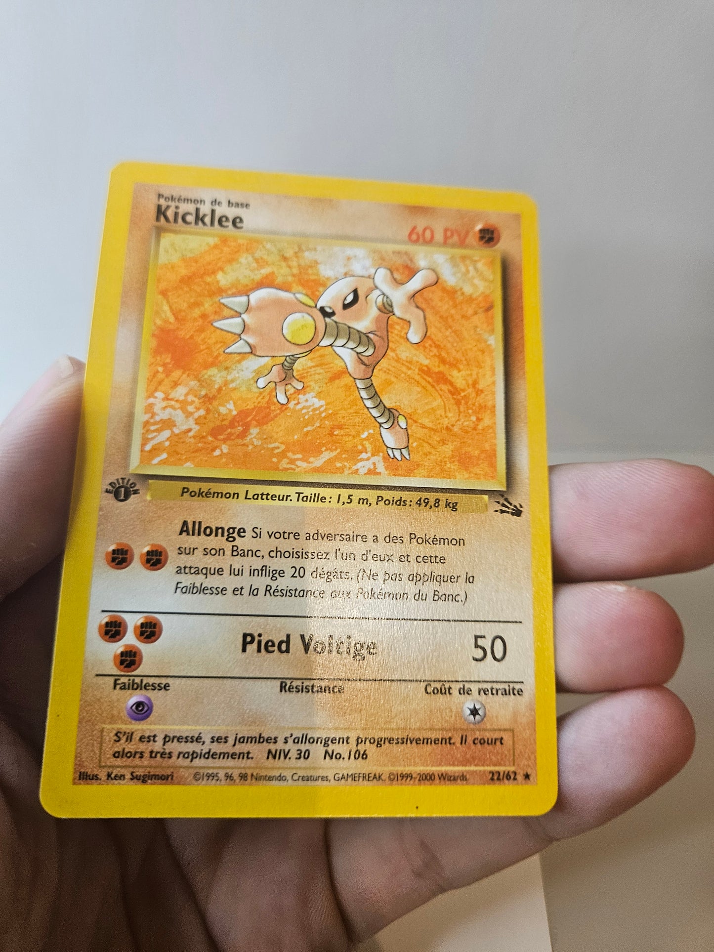 Carte Pokémon - Kicklee 1 er édition Fossil