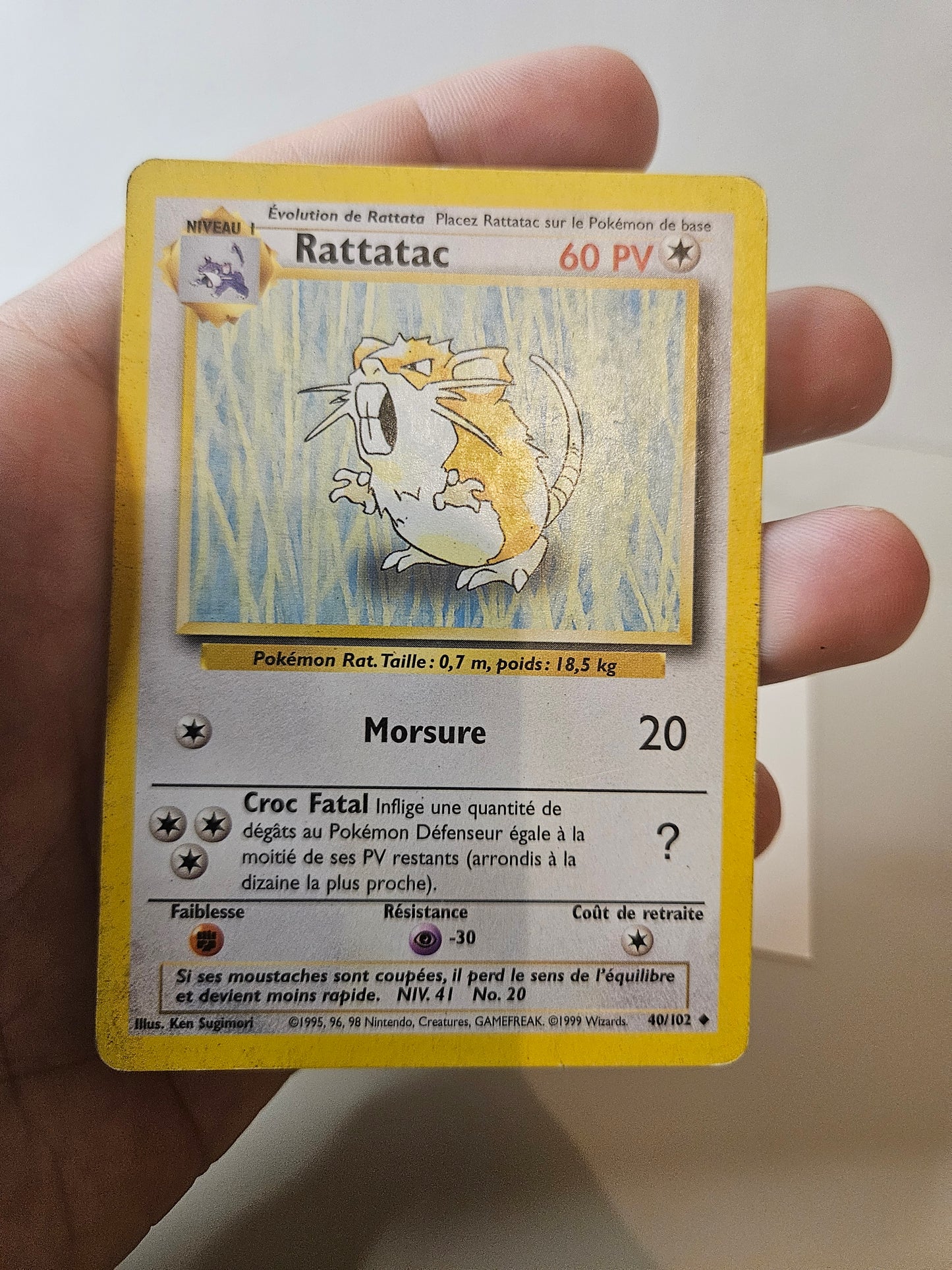Carte pokémon - Rattata et Rattatac Wizard